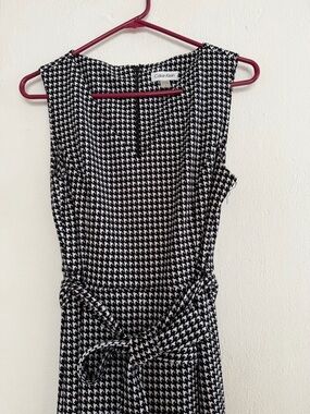 Calvin Klein Black & White Houndstooth Jumpsuit